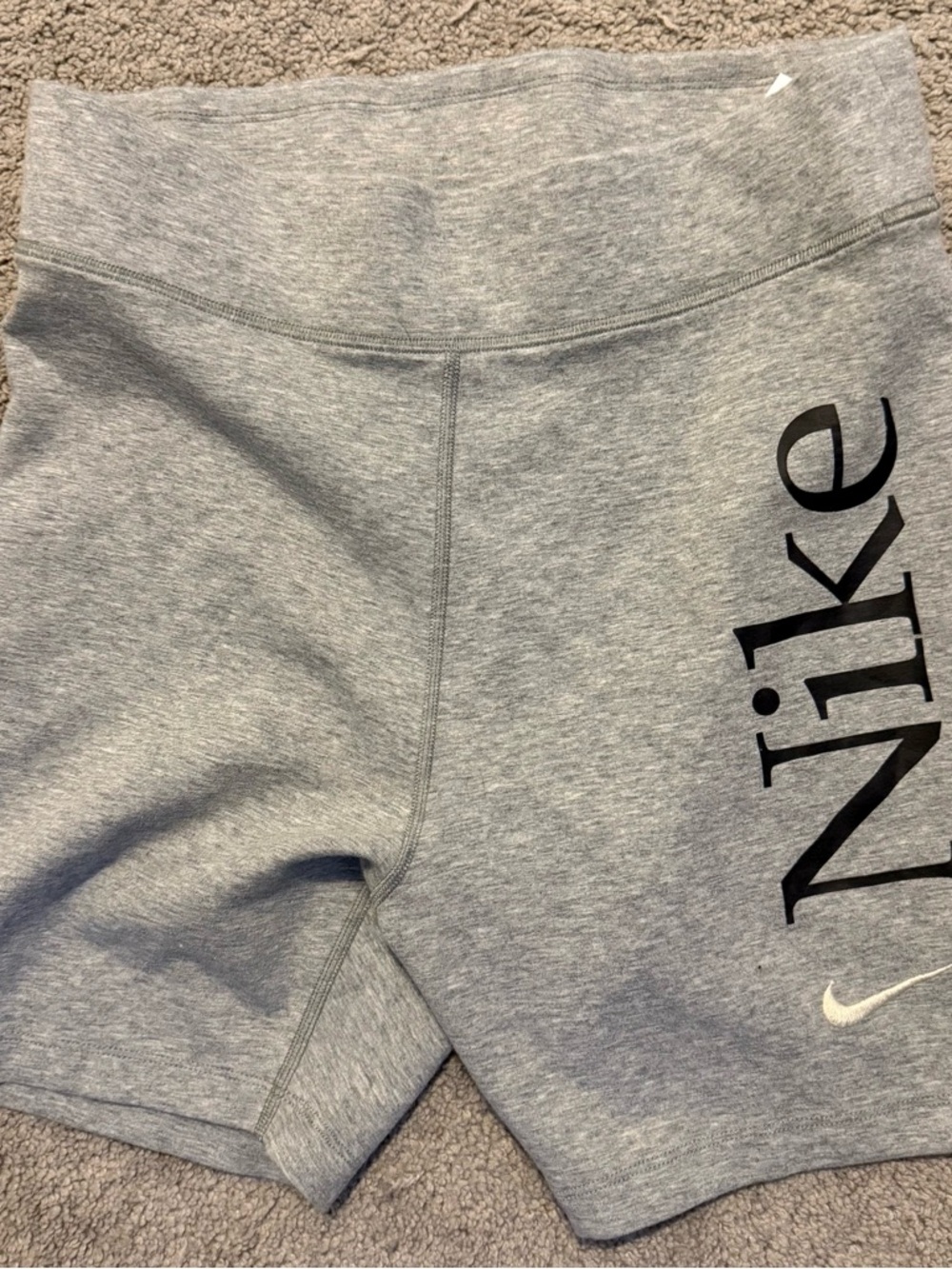 Nike Gray Kids Logo Bike Shorts
